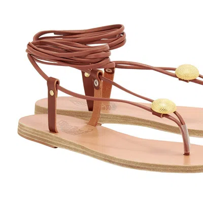 Ancient Greek Persephone Sandals Paprika In Brown