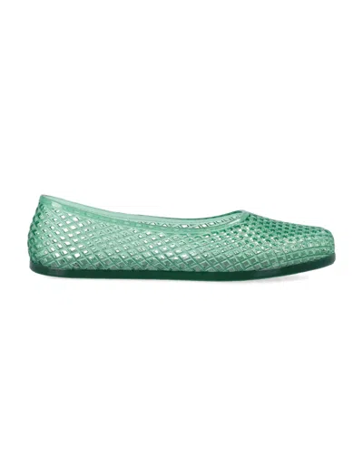 Ancient Greek Retro Mini Ballerina Flat Shoes For Women In Green