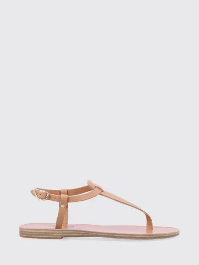 Ancient Greek Heeled Sandal  Woman Color Beige In Pink