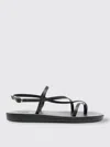 Ancient Greek Sandal Flat Sandals  Woman Color Black