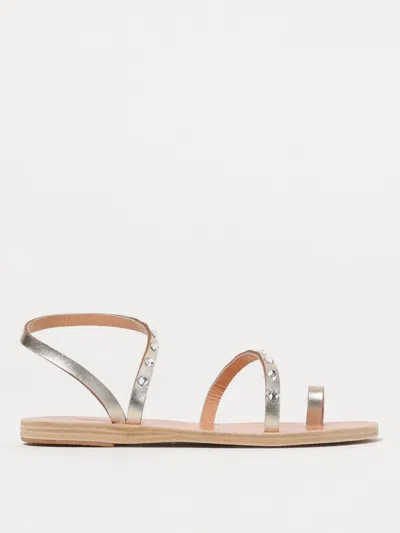Ancient Greek Sandal Flat Sandals  Woman Color Gold