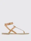Ancient Greek Sandal Heeled Sandal  Woman Color Natural