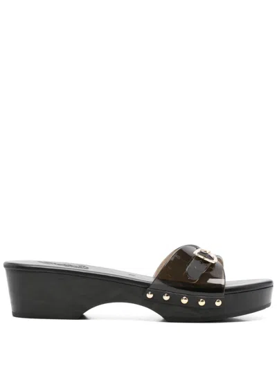 Ancient Greek Sandals 50mm Omonia Sabot Sandals In Black