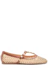 Ancient Greek Sandals Aerati Embellished Raffia Ballet Flats
