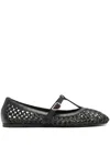 Ancient Greek Sandals Aerati Raffia Ballerinas In Black