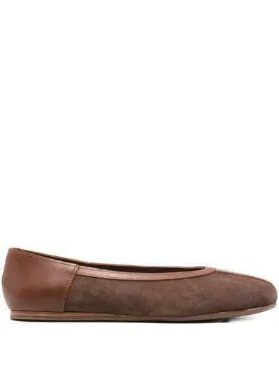 Ancient Greek Sandals Aeropi Panelled Ballet Flats In Brown