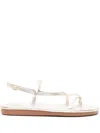 Ancient Greek Sandals Fay Flat Leather Sandals In Gold