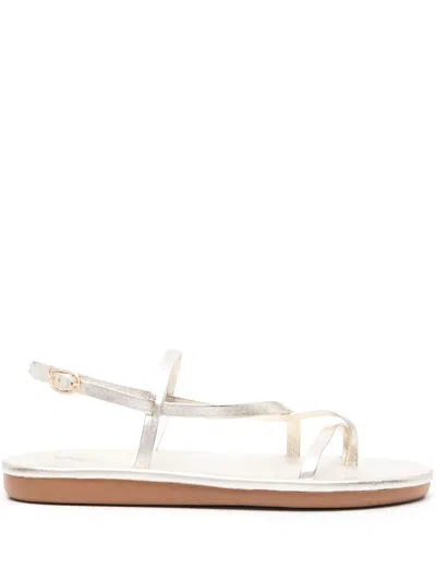 Ancient Greek Sandals Fay Flat Leather Sandals In Neutrals