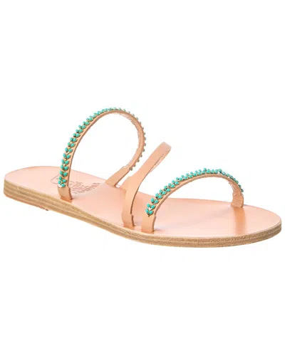 Ancient Greek Sandals Apli Polytimi Leather Sandal In Blue