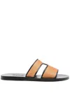 Ancient Greek Sandals Apteros Sandals In Cognac/black