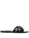 Ancient Greek Sandals Black Arachne Sandals In Schwarz