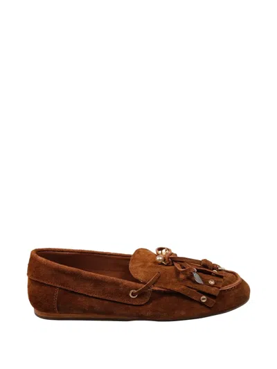 Ancient Greek Sandals Arodo Charm-embellished Mocassins In Brown