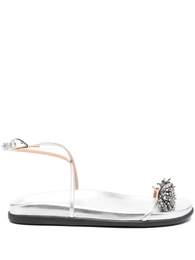 Ancient Greek Sandals Bead-embellished Ankle-strap Sandals In Multi