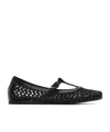 Ancient Greek Sandals Woman Ballet Flats Black Size 8 Cowhide In Black