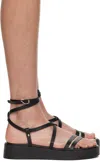 Ancient Greek Sandals Aristea Wraparound-strap Flatform Sandals In Black