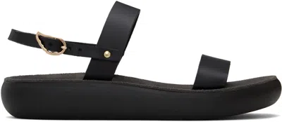 Ancient Greek Sandals Black Comfort Sole Clio Sandals