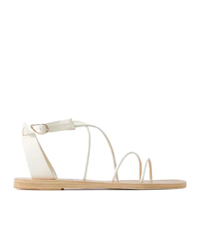 Ancient Greek Sandals Meloivia Leather Sandals In White