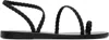 Ancient Greek Sandals Woman Thong Sandal Black Size 8 Soft Leather In Black