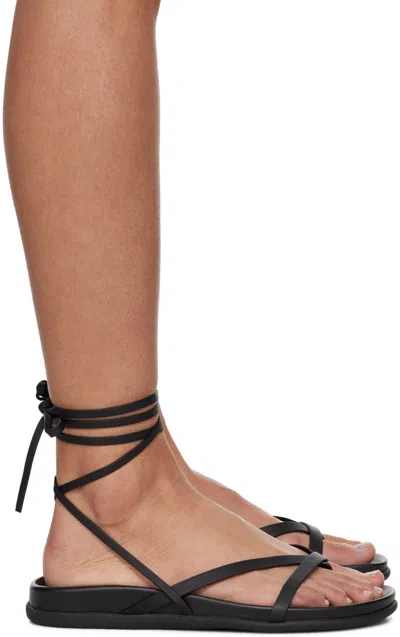 Ancient Greek Sandals Black Glykeria Sandals