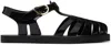 ANCIENT GREEK SANDALS BLACK HOMERIA JELLY SANDALS