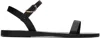 Ancient Greek Sandals Black Irida Flat Sandals In Black