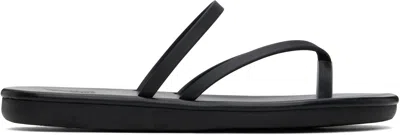 ANCIENT GREEK SANDALS BLACK MYLA FLIP-FLOPS