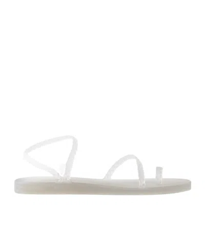 Ancient Greek Sandals Eleftheria Braided Rubber Sandals In White