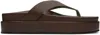 Ancient Greek Sandals Brown Charys 2flatform Flip-flops In Khaki