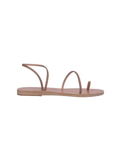 Ancient Greek Sandals Brown Eleftheria Braided Strap Leather Sandals