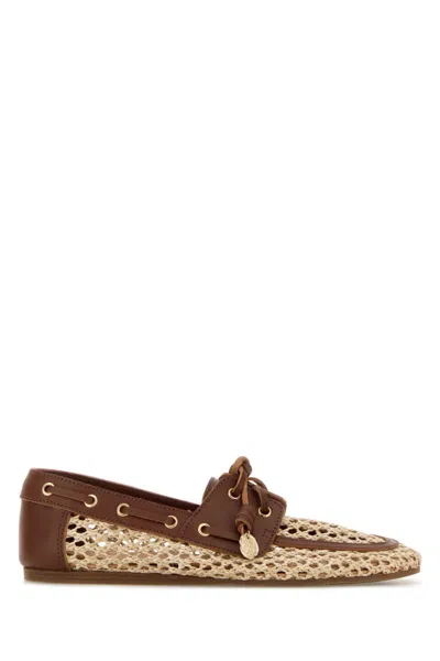 Ancient Greek Sandals Brown Lace Up Ballet Flats