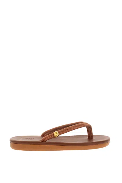 Ancient Greek Sandals Saionara Rope Flip-flops In Brown