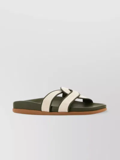 Ancient Greek Sandals Canvas Dual Strap Flat Sandals