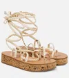 Ancient Greek Sandals Caryatis Leather Platform Sandals In Beige