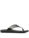 Ancient Greek Sandals Charys Comfort Leather Flip-flops In Schwarz
