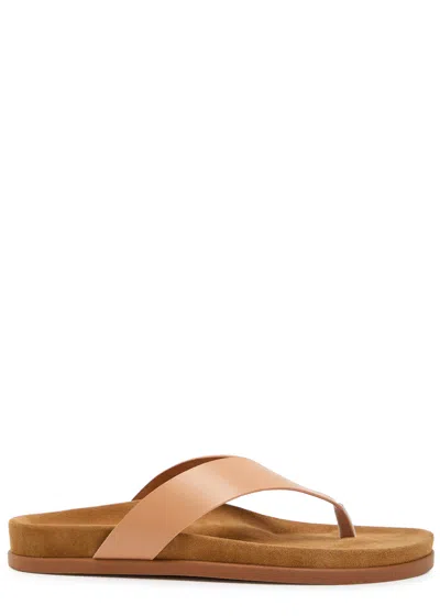 Ancient Greek Sandals Charys Footbed Leather Flip Flops In Brown