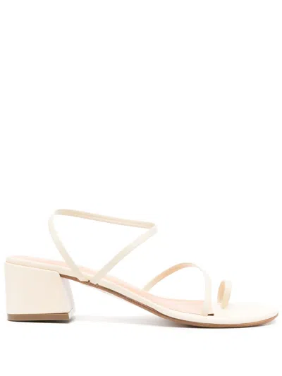 Ancient Greek Sandals Chora Leather Toe-ring Sandals In Off White