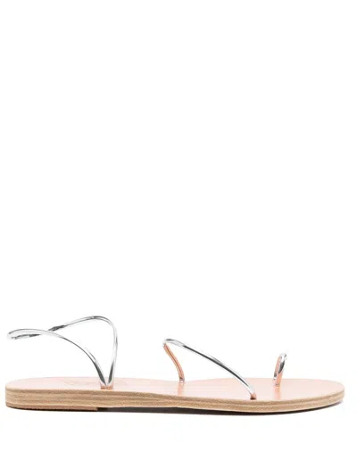 Ancient Greek Sandals Chora Mirror Sandals In Silver