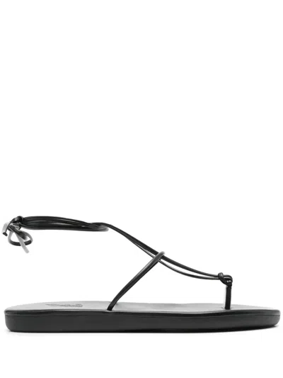 Ancient Greek Sandals Chordi Leather Sandals In Black