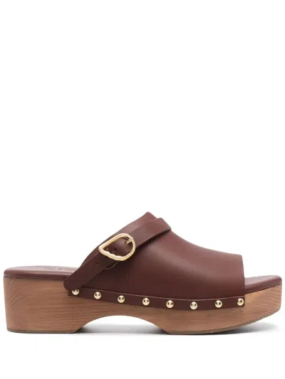 Ancient Greek Sandals Classic Clog Slingback Sandals In Brown