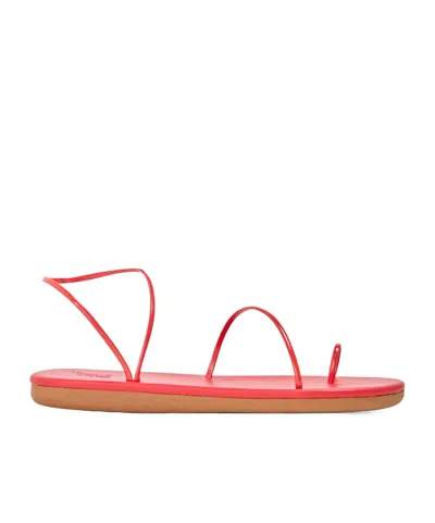 Ancient Greek Sandals Comfortable Flat Sandals In Red