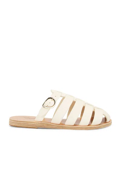 Ancient Greek Sandals Leather Cosmia Sandals In White
