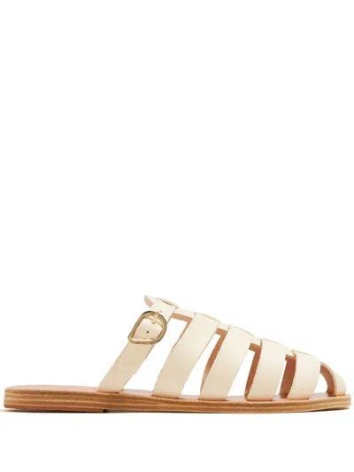 Ancient Greek Sandals Leather Cosmia Sandals In White
