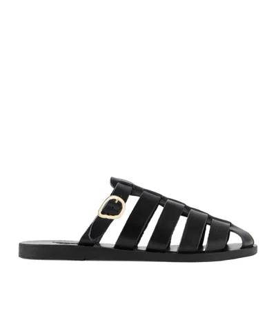 Ancient Greek Sandals Cosmia Slippers In Black