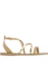 Ancient Greek Sandals Crossover Leather Sandals In Neutral