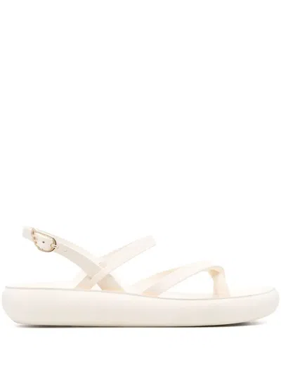 Ancient Greek Sandals Crossover-strap Leather Sandals In White
