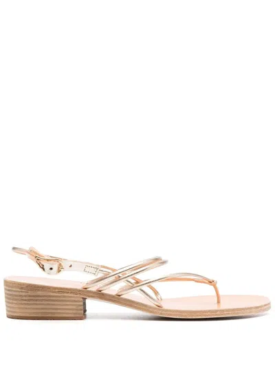 Ancient Greek Sandals Cycladic 35mm Heeled Sandal In Gold