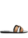 Ancient Greek Sandals Desmos Flat Sandals In Schwarz