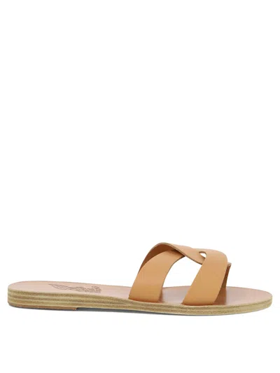 Ancient Greek Sandals Woman Sandals Pastel Pink Size 11 Cowhide In Beige