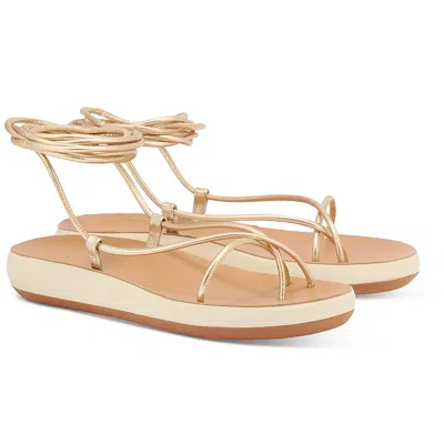 ANCIENT GREEK SANDALS DIAKOPES COMFORT WOMENS FAUX LEATHER LACE-UP WEDGE SANDALS