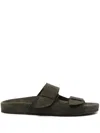 Ancient Greek Sandals Diogenis Slides In Green